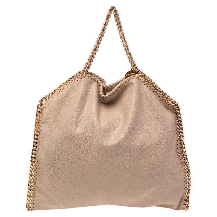 Pre Owned Stella McCartney Beige Faux Leather Small Falabella Tote