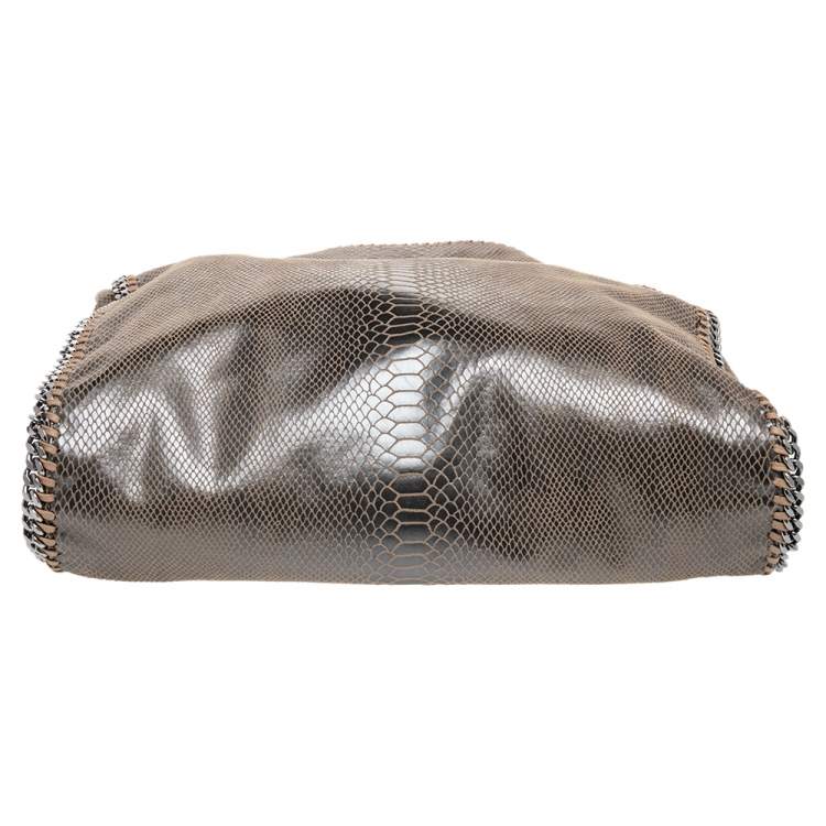 مملوكة مسبقًا Stella McCartney Brown Faux Python Embossed Leather  Falabella Tote