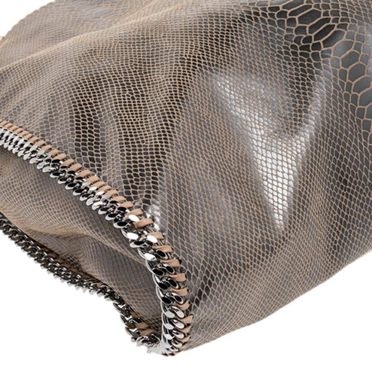 مملوكة مسبقًا Stella McCartney Brown Faux Python Embossed Leather  Falabella Tote