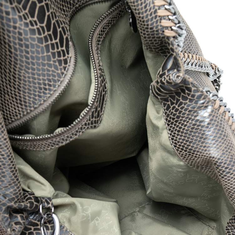 مملوكة مسبقًا Stella McCartney Brown Faux Python Embossed Leather  Falabella Tote