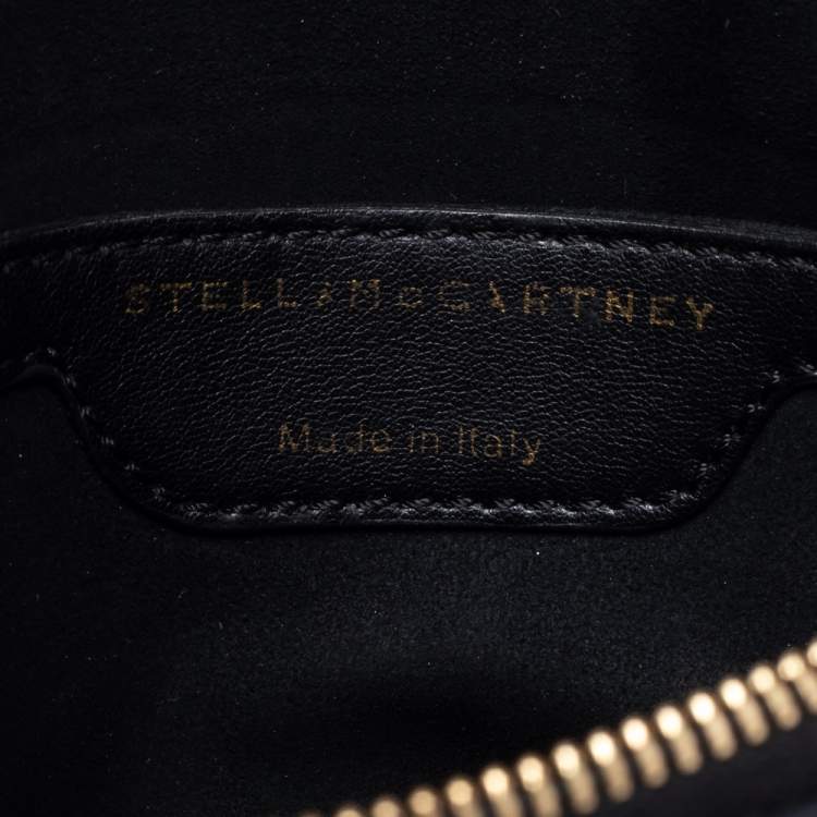 Pre Owned Stella McCartney Black Faux Leather Zip Pouch