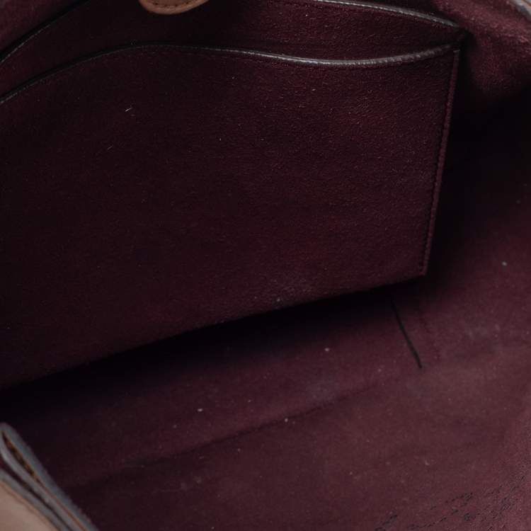 Pre Owned Stella McCartney Brown Faux Leather Logo Shoulder Bag