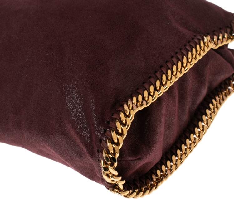 Pre Owned Stella McCartney Burgundy Faux Leather Small Falabella Tote