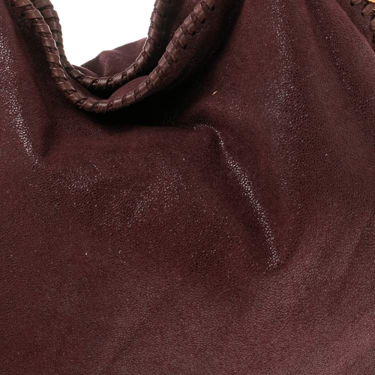 Pre Owned Stella McCartney Burgundy Faux Leather Small Falabella Tote