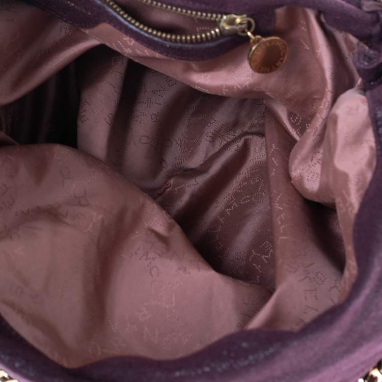 Pre Owned Stella McCartney Burgundy Faux Leather Small Falabella Tote