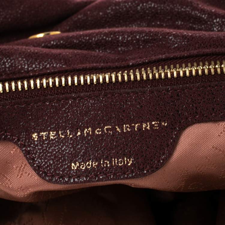 Pre Owned Stella McCartney Burgundy Faux Leather Small Falabella Tote