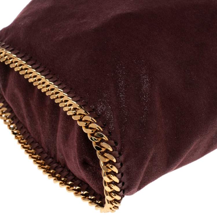 Pre Owned Stella McCartney Burgundy Faux Leather Small Falabella Tote