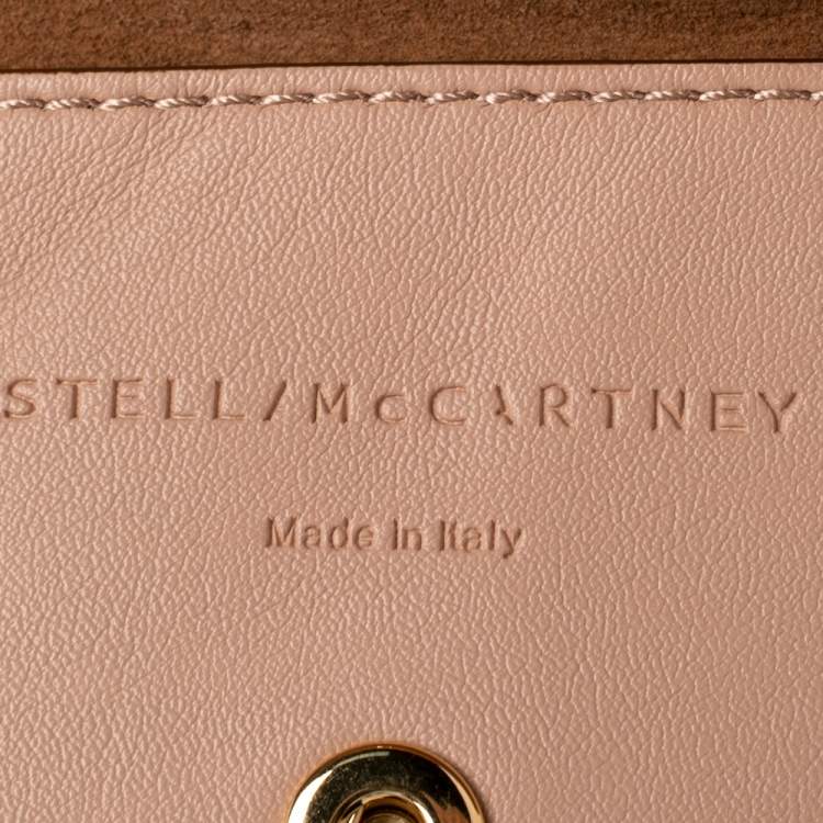 مملوكة مسبقًا Stella McCartney Beige Faux Leather Perforated Logo Tote