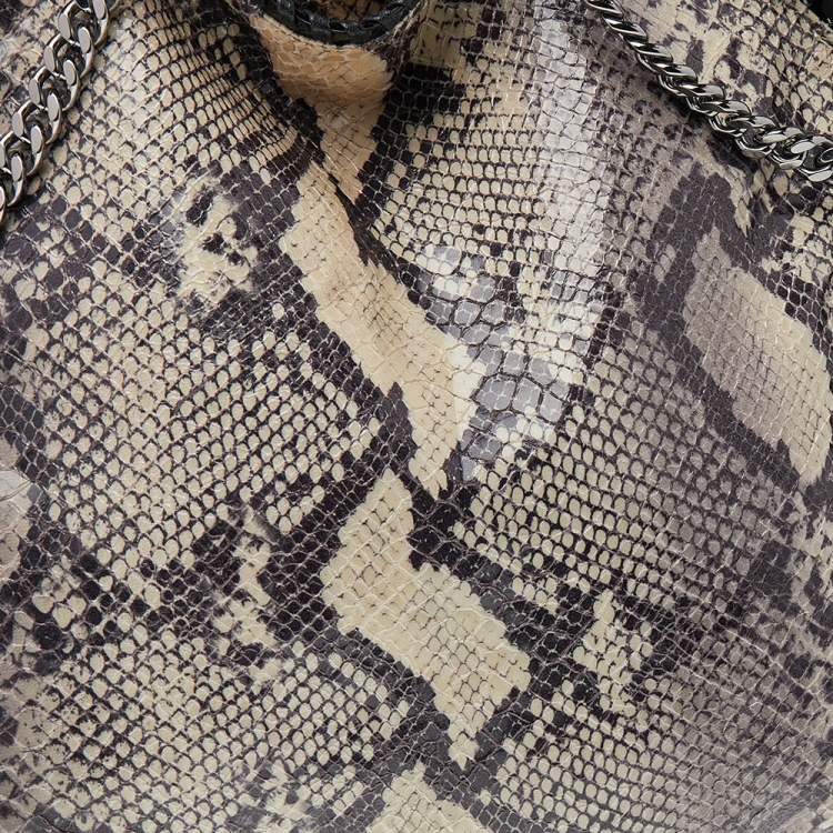 Pre Owned Stella McCartney Beige Faux Python Leather Falabella Tote