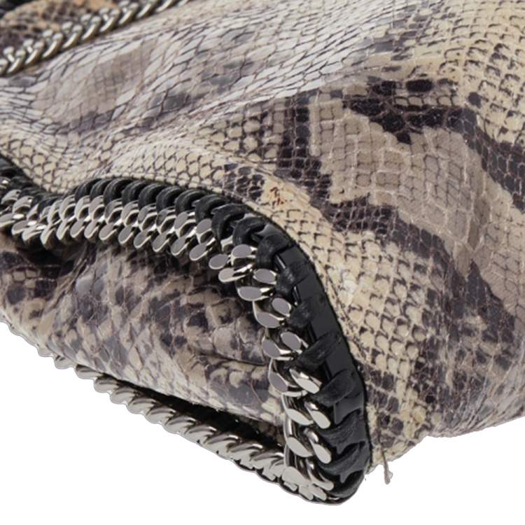 Pre Owned Stella McCartney Beige Faux Python Leather Falabella Tote