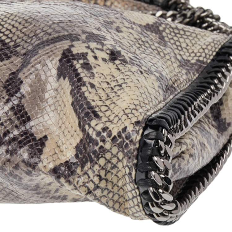 Pre Owned Stella McCartney Beige Faux Python Leather Falabella Tote