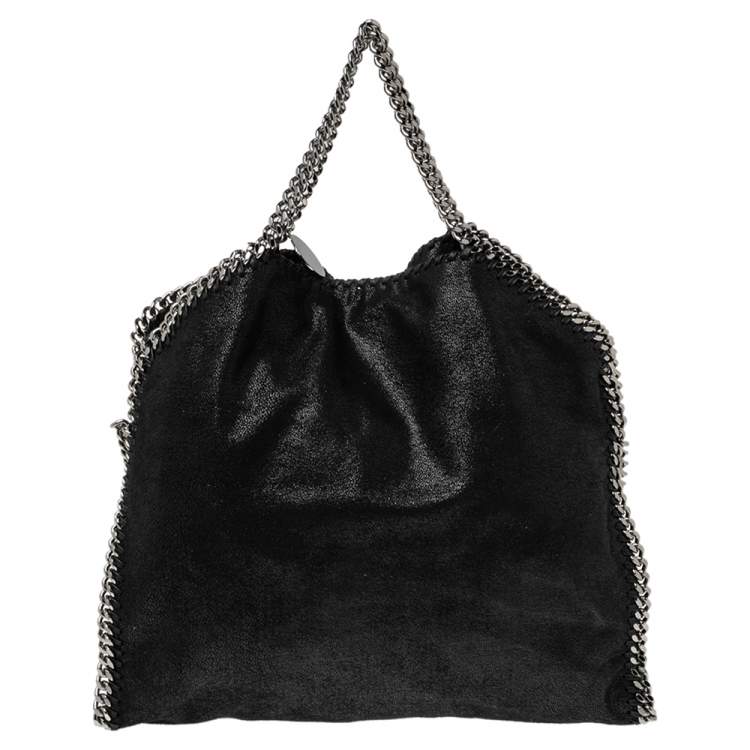 مملوكة مسبقًا Stella McCartney Black Faux Leather Small Falabella Tote