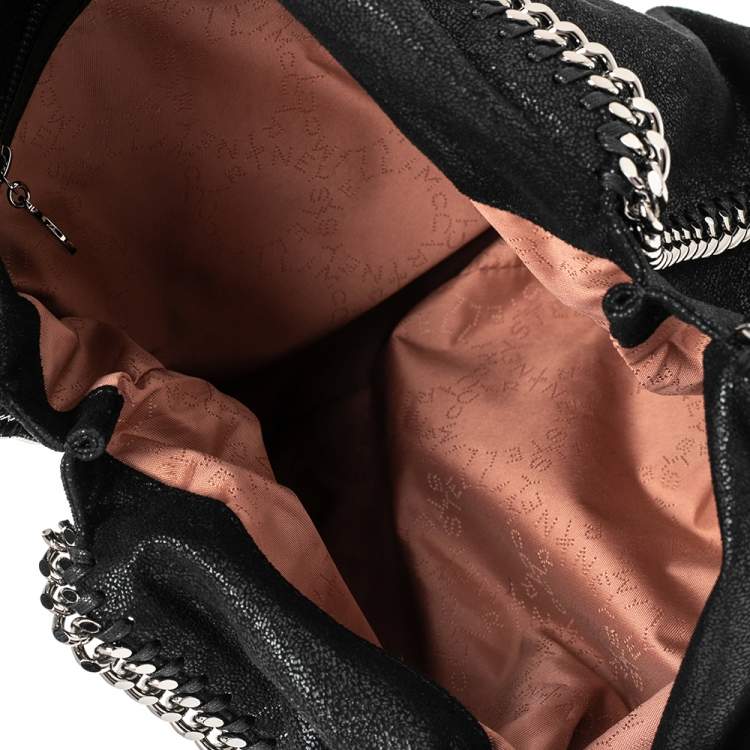 مملوكة مسبقًا Stella McCartney Black Faux Leather Small Falabella Tote
