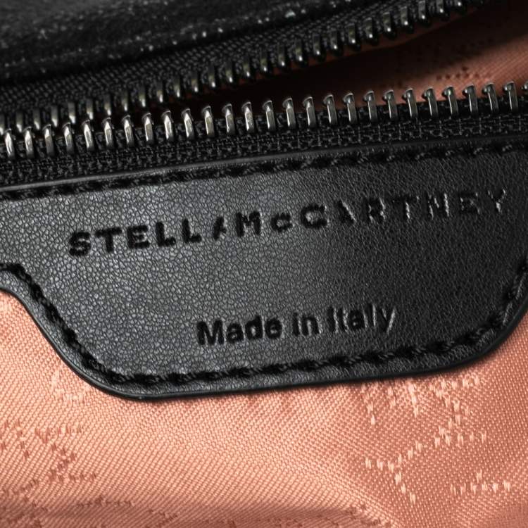 مملوكة مسبقًا Stella McCartney Black Faux Leather Small Falabella Tote