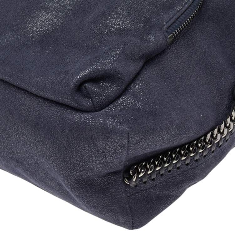 Pre Owned Stella McCartney Dark Blue Faux Suede Falabella Backpack