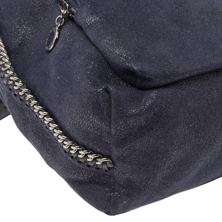 Pre Owned Stella McCartney Dark Blue Faux Suede Falabella Backpack