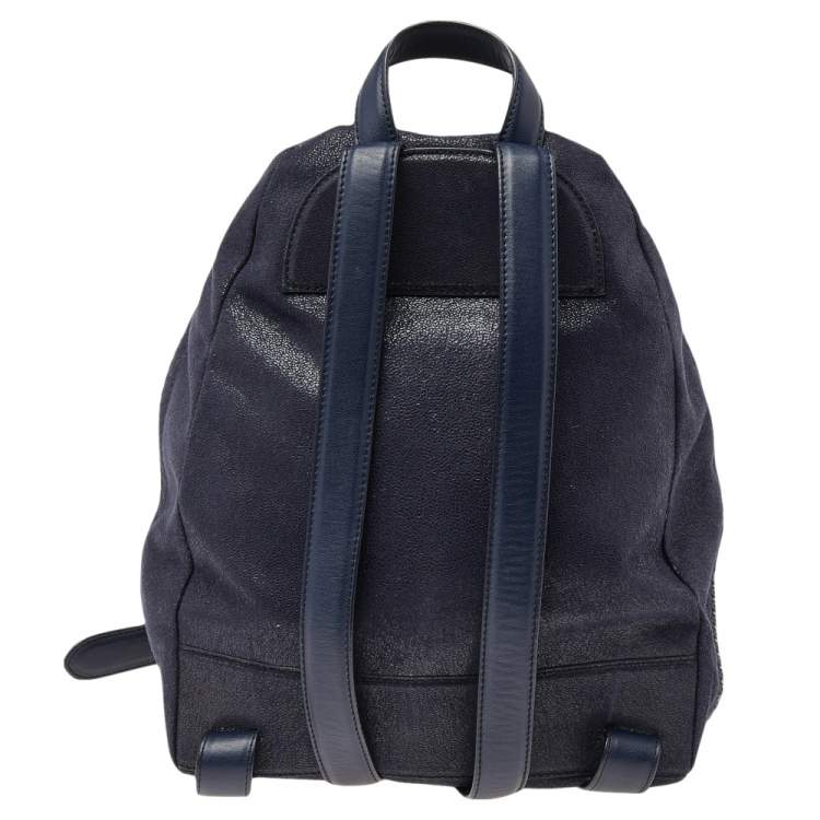 Pre Owned Stella McCartney Dark Blue Faux Suede Falabella Backpack