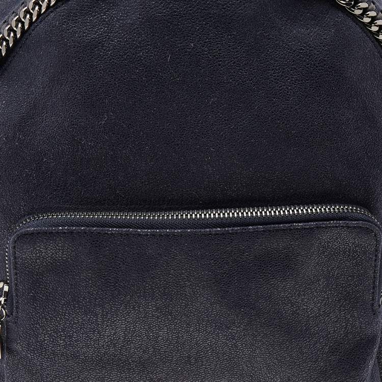 Pre Owned Stella McCartney Dark Blue Faux Suede Falabella Backpack