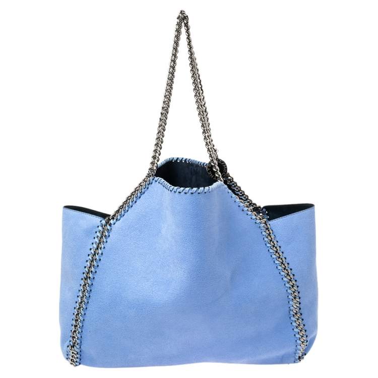 Pre Owned Stella McCartney Blue Faux Leather Falabella Reversible Tote 