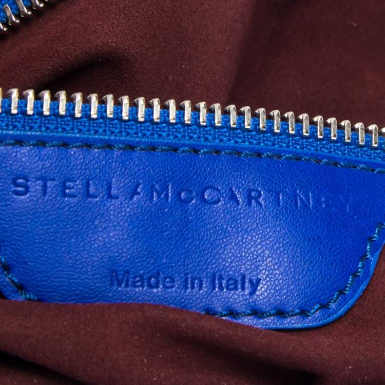 مملوكة مسبقًا Stella McCartney Blue Quilted Faux Suede Beckett Shoulder Bag