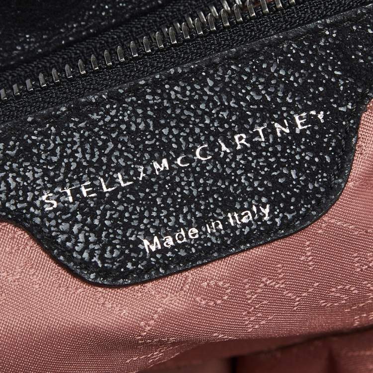 Pre Owned Stella McCartney Black Faux Leather Small Falabella Tote