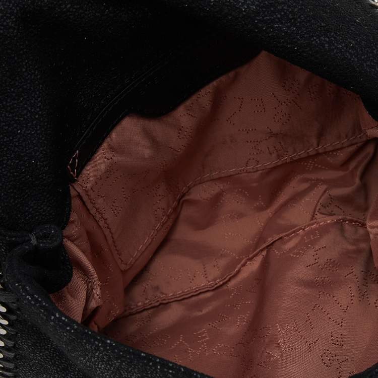 Pre Owned Stella McCartney Black Faux Suede Falabella Shoulder Bag