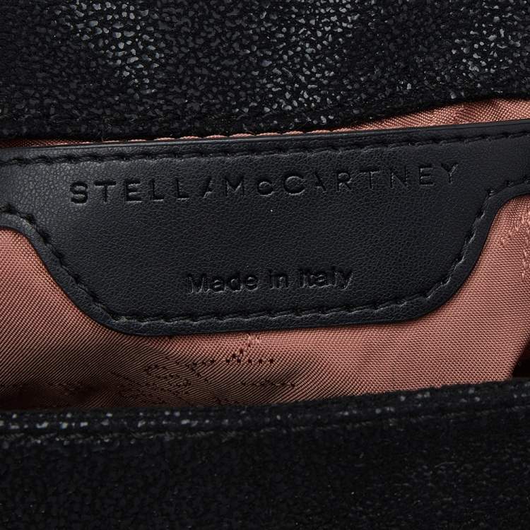 Pre Owned Stella McCartney Black Faux Suede Falabella Shoulder Bag