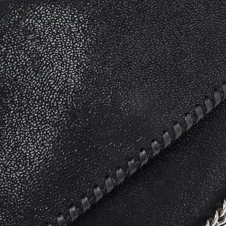 Pre Owned Stella McCartney Black Faux Suede Falabella Shoulder Bag
