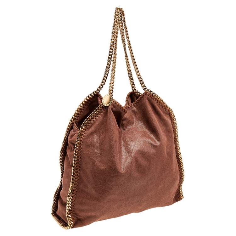 مملوكة مسبقًا Stella McCartney Brown Faux Suede Large Falabella Tote