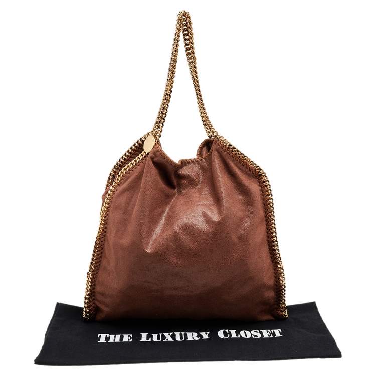 مملوكة مسبقًا Stella McCartney Brown Faux Suede Large Falabella Tote