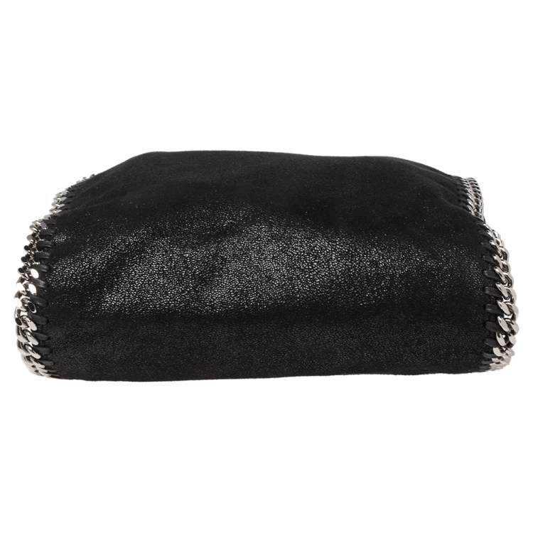 Pre Owned Stella McCartney Black Faux Leather Mini Falabella Tote