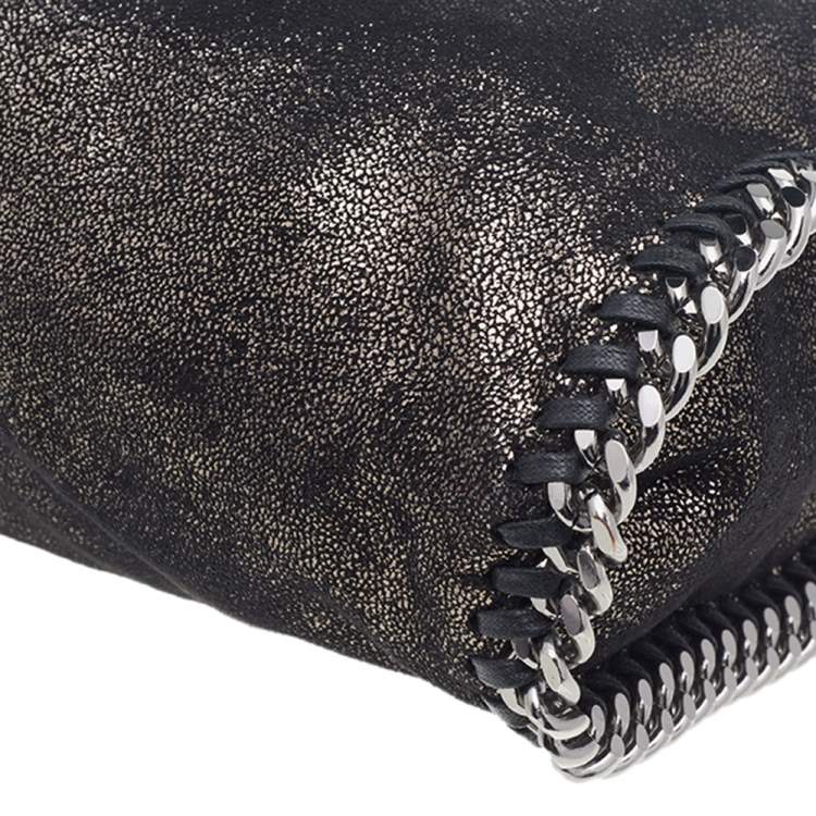 Pre Owned Stella McCartney Black Faux Leather Small Falabella Tote