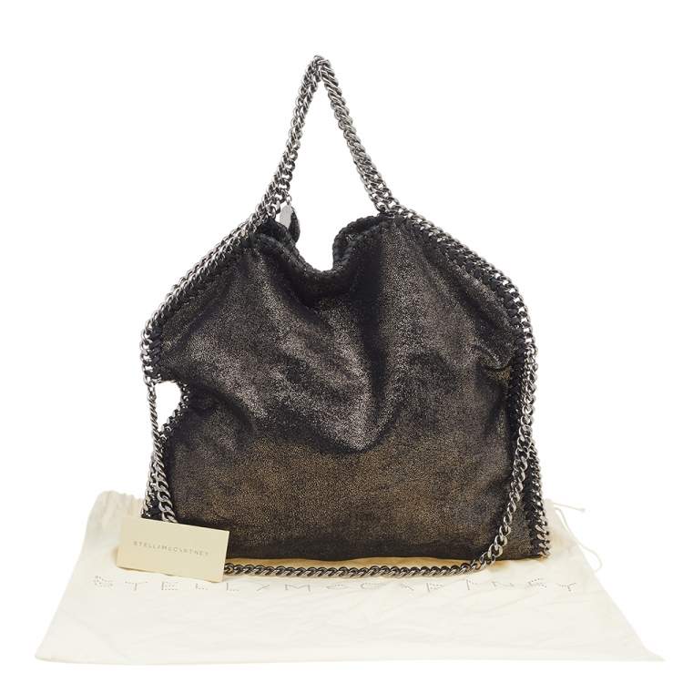 Pre Owned Stella McCartney Black Faux Leather Small Falabella Tote