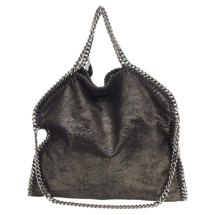 Pre Owned Stella McCartney Black Faux Leather Small Falabella Tote