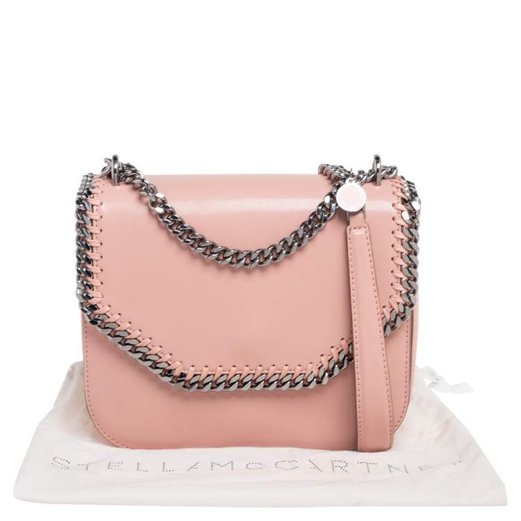 Pre Owned Stella McCartney Beige Faux Leather Falabella Box Shoulder Bag