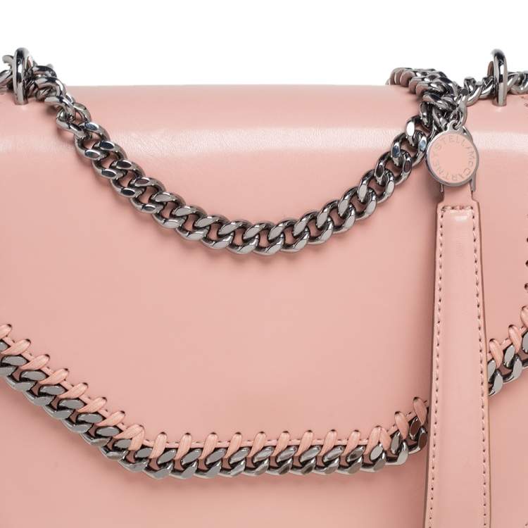 Pre Owned Stella McCartney Beige Faux Leather Falabella Box Shoulder Bag