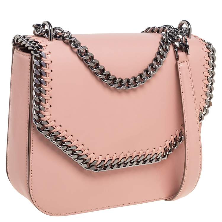 Pre Owned Stella McCartney Beige Faux Leather Falabella Box Shoulder Bag