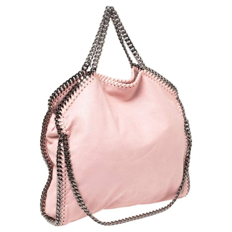Pre Owned Stella McCartney Light Pink Faux Leather Small Falabella Tote