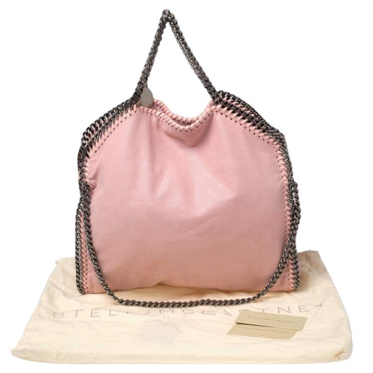 Pre Owned Stella McCartney Light Pink Faux Leather Small Falabella Tote