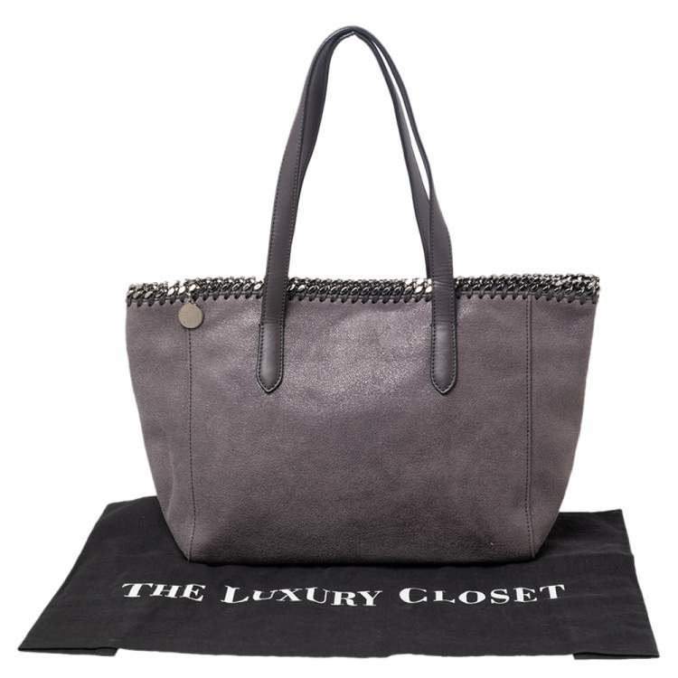 Pre Owned Stella McCartney Grey Faux Leather Shopper Tote