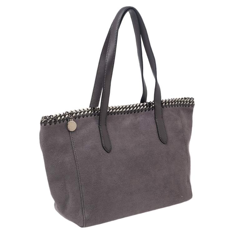 Pre Owned Stella McCartney Grey Faux Leather Shopper Tote