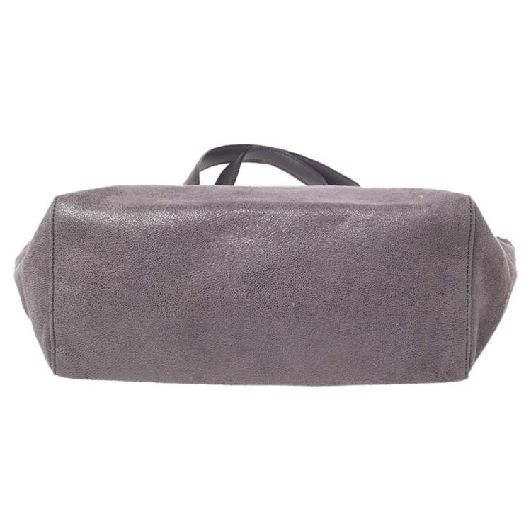 Pre Owned Stella McCartney Grey Faux Leather Shopper Tote