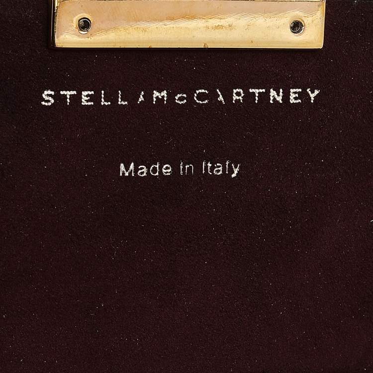 Pre Owned Stella McCartney Yellow Metallic Faux Leather Beckett Envelope Clutch