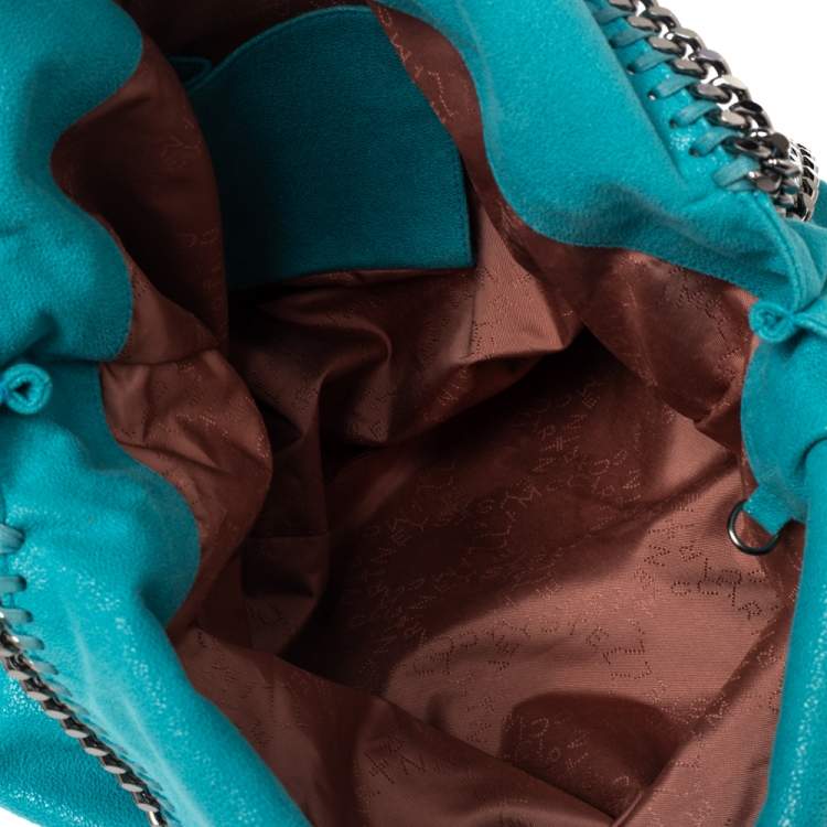 Pre Owned Stella McCartney Tosca Green Faux Suede Large Falabella Tote