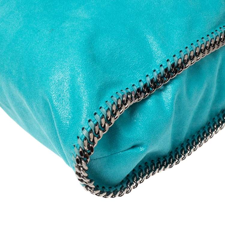 Pre Owned Stella McCartney Tosca Green Faux Suede Large Falabella Tote