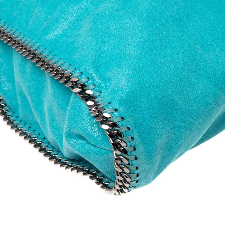 Pre Owned Stella McCartney Tosca Green Faux Suede Large Falabella Tote