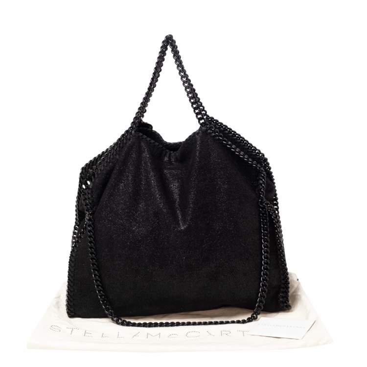 مملوكة مسبقًا Stella McCartney Black Faux Leather Small Falabella Tote