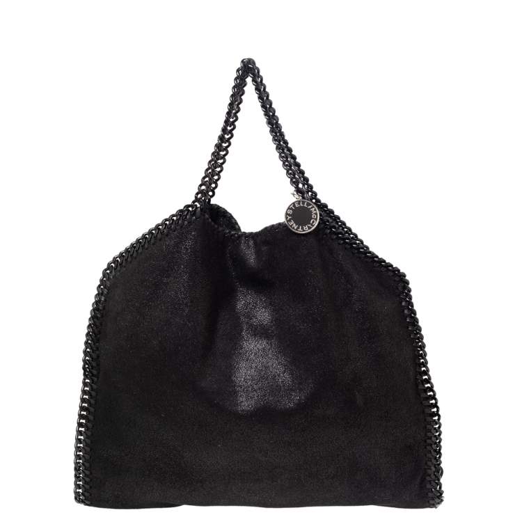 مملوكة مسبقًا Stella McCartney Black Faux Leather Small Falabella Tote