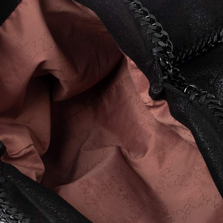مملوكة مسبقًا Stella McCartney Black Faux Leather Small Falabella Tote