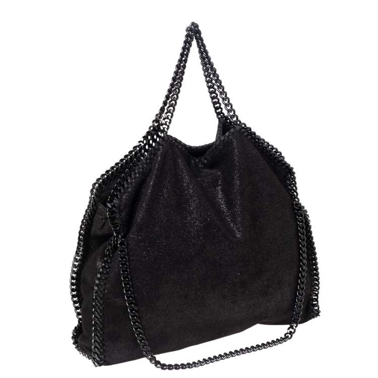 مملوكة مسبقًا Stella McCartney Black Faux Leather Small Falabella Tote